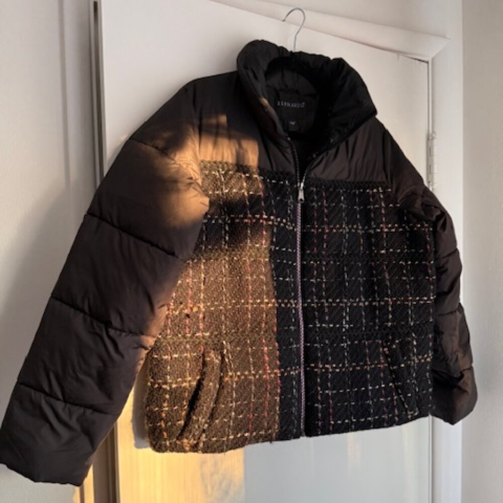 Bernardo Tweed Puffer Jacket